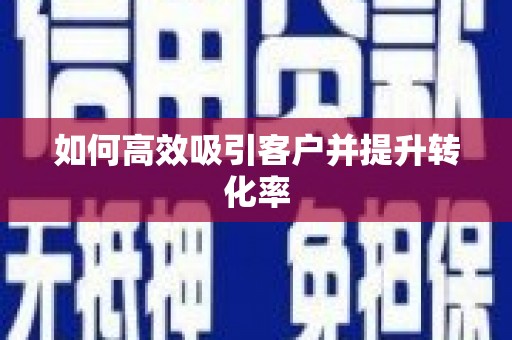 慈利如何高效吸引客户并提升转化率