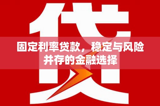 慈利固定利率贷款，稳定与风险并存的金融选择
