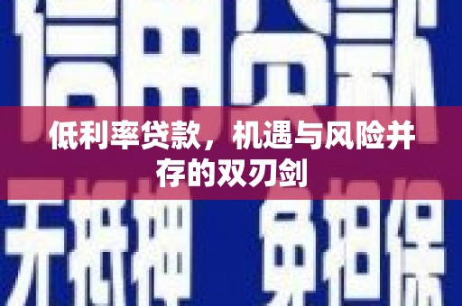慈利低利率贷款，机遇与风险并存的双刃剑