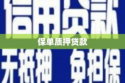 慈利保单质押贷款
