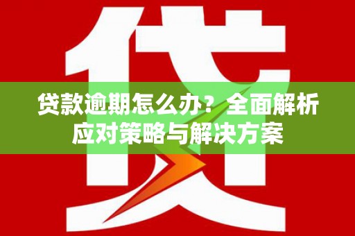 慈利贷款逾期怎么办？全面解析应对策略与解决方案